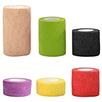 Vendas Autoadhesivas Cohesivas-6 Pack Elastica Adhesivas Tape Vendaje Cinta Adhesiva Deportiva Crossfit